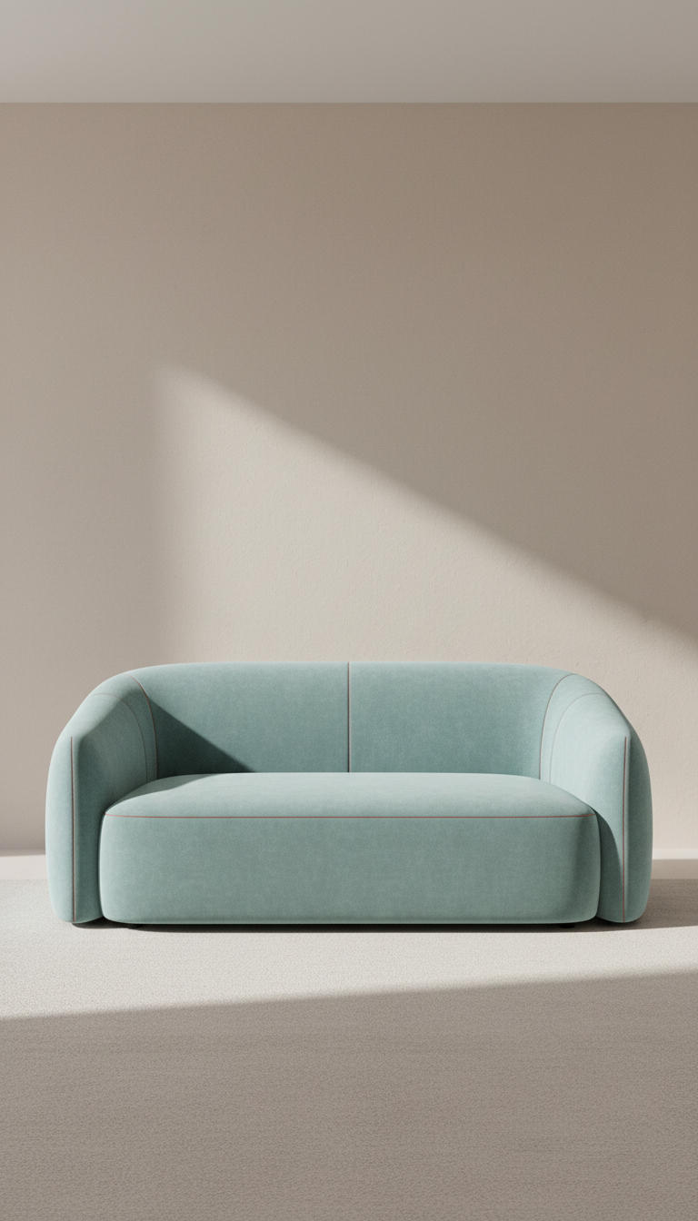 Statement Sofa in Misted Aqua