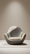 Sculptural Lounge Chair in Walnut