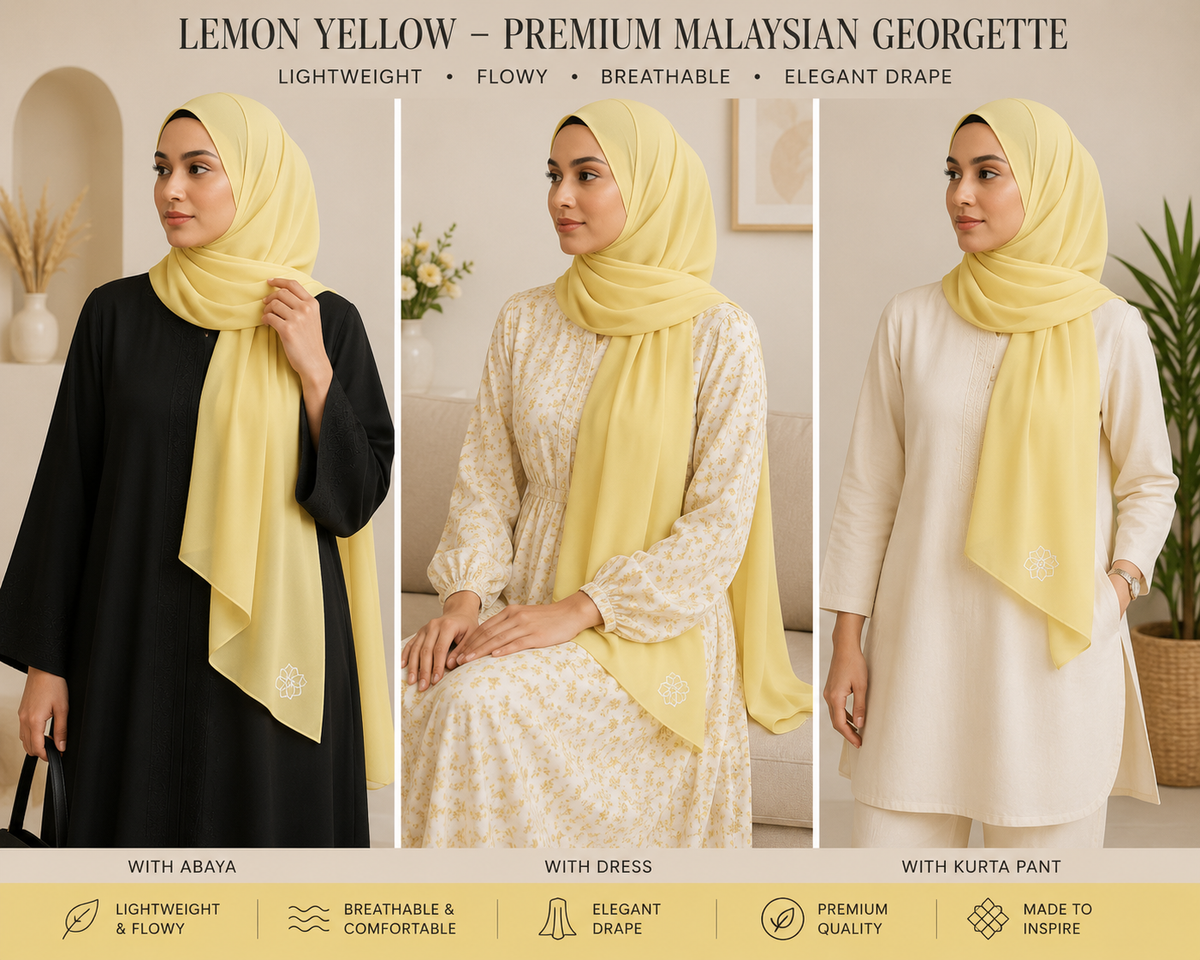 Malaysian Georgette Hijaab / Stole /Scarf