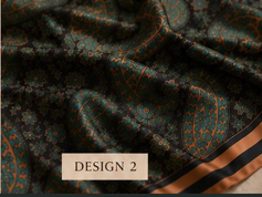 Silk Satin Printed Hijaab / Scarf / Stole Green