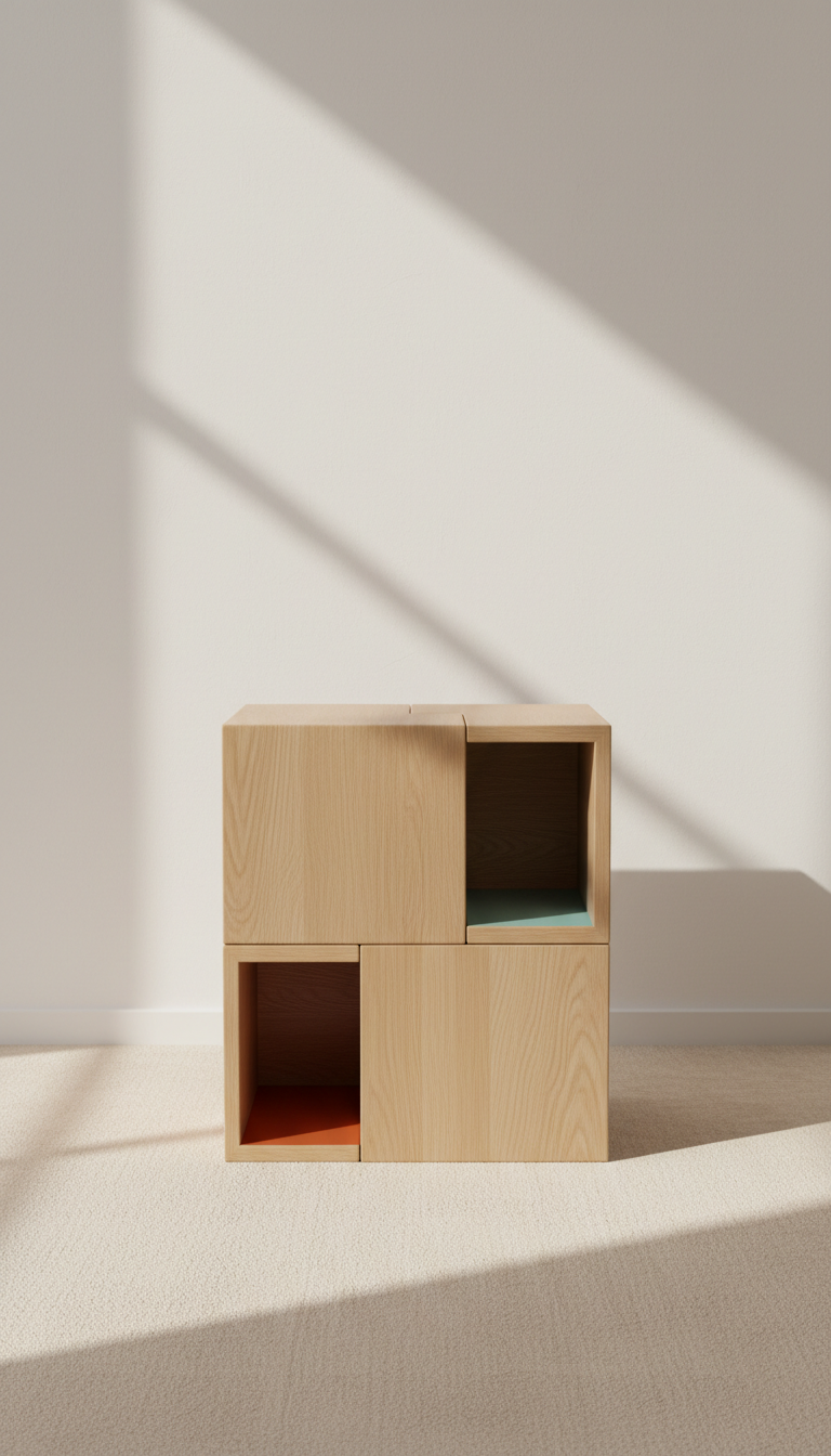 Modular Side Table Solid Oak