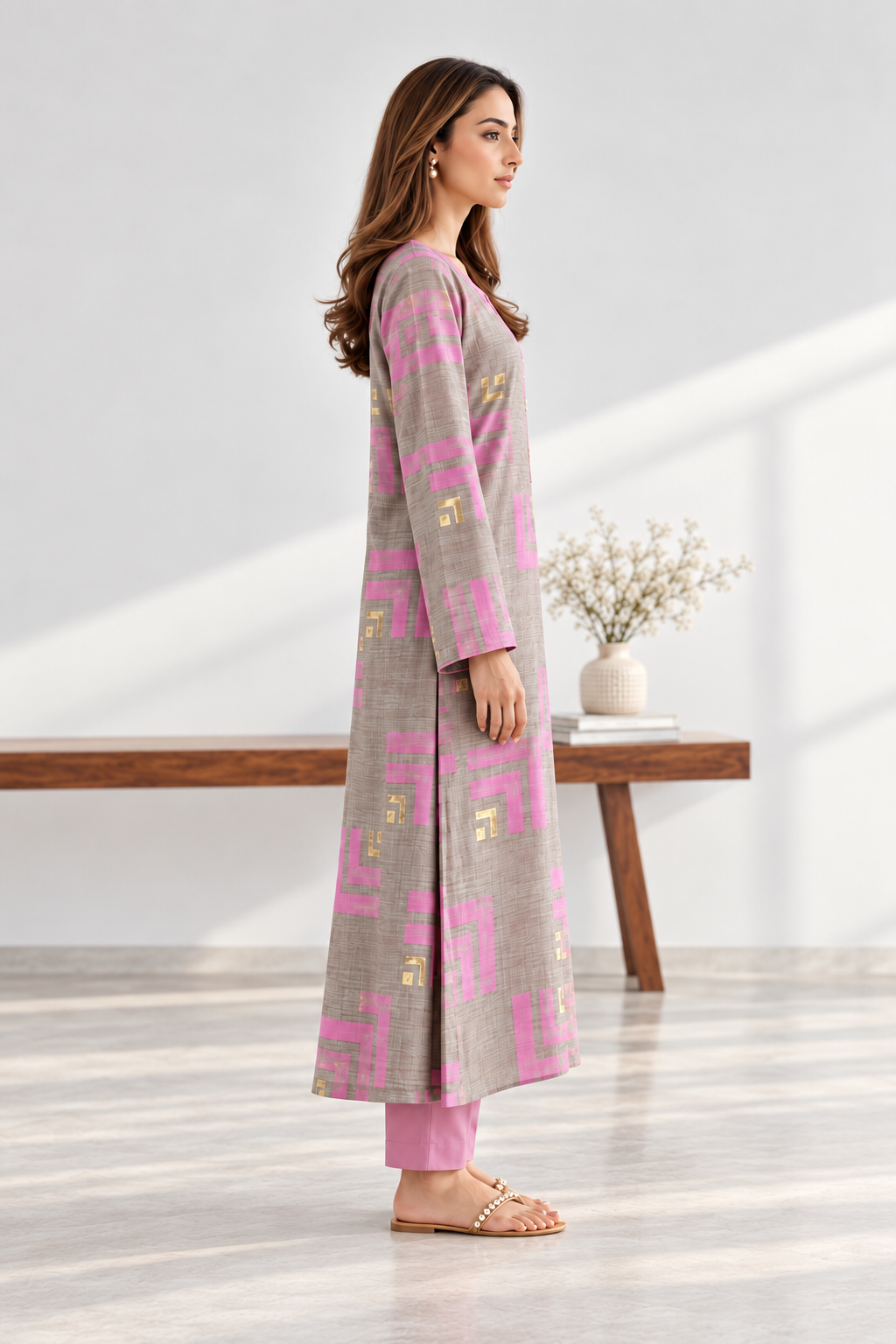 Gulrekha Chanderi Silk Kurta Set